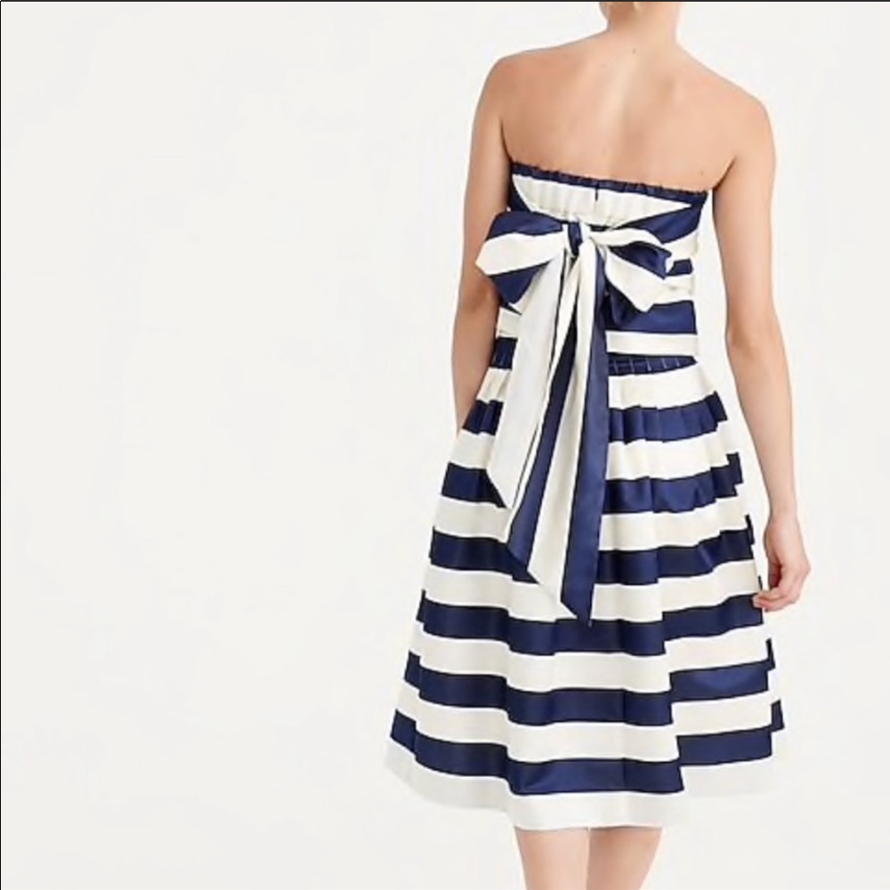 NWT J.Crew Striped Pleated Satin Top - Picture 5 of 5